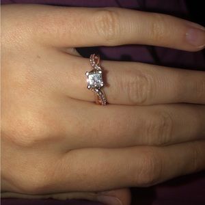 Rose gold engagement ring size 4.5